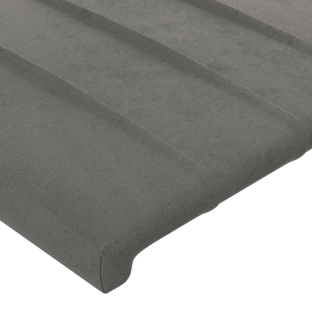 LED uzglavlje svjetlosivo 200x5x118/128 cm baršunasto
