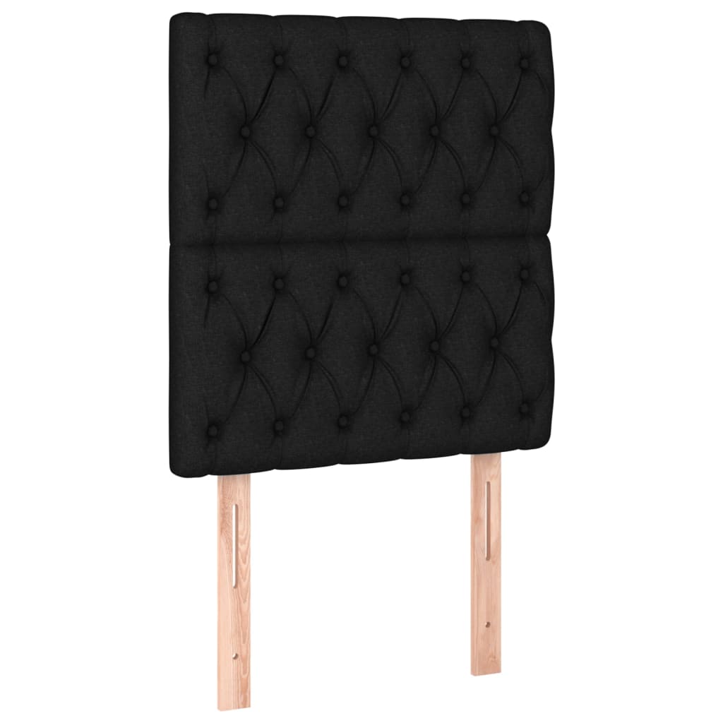 LED uzglavlje crno 80x7x118/128 cm od tkanine