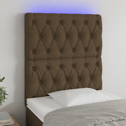 LED uzglavlje tamnosmeđe 80x7x118/128 cm od tkanine