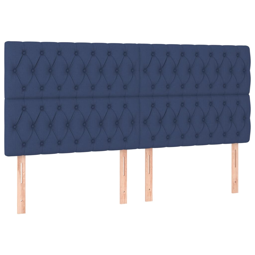 LED uzglavlje plavo 180x7x118/128 cm od tkanine