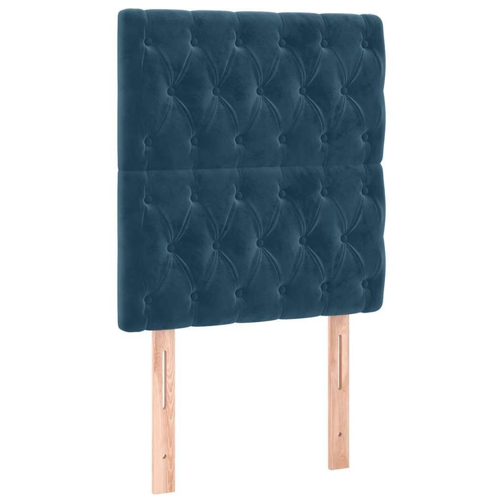 LED uzglavlje tamnoplavo 80x7x118/128 cm baršunasto