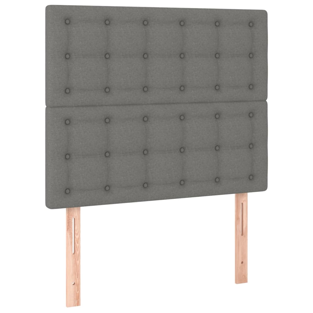 LED uzglavlje tamnosivo 100x5x118/128 cm od tkanine
