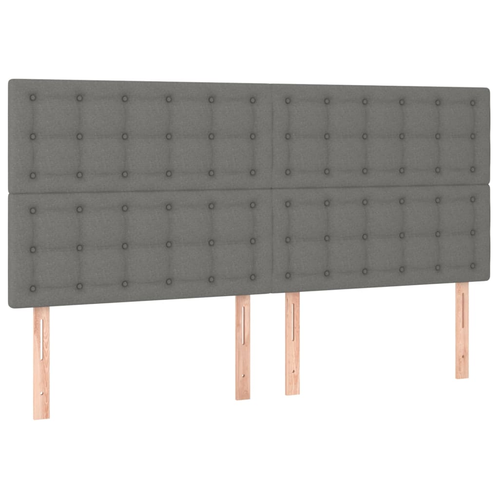 LED uzglavlje tamnosivo 180x5x118/128 cm od tkanine