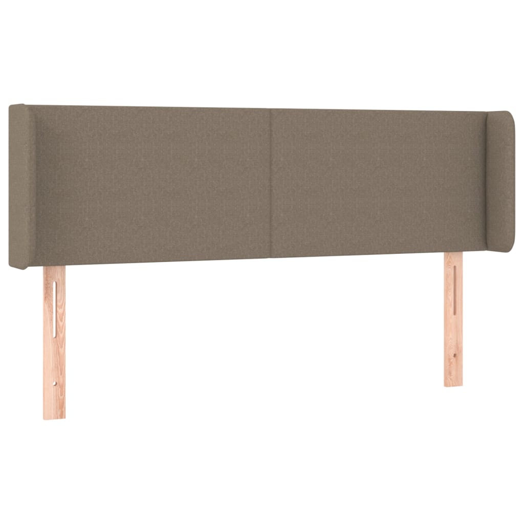 LED uzglavlje smeđesivo 147x16x78/88 cm od tkanine