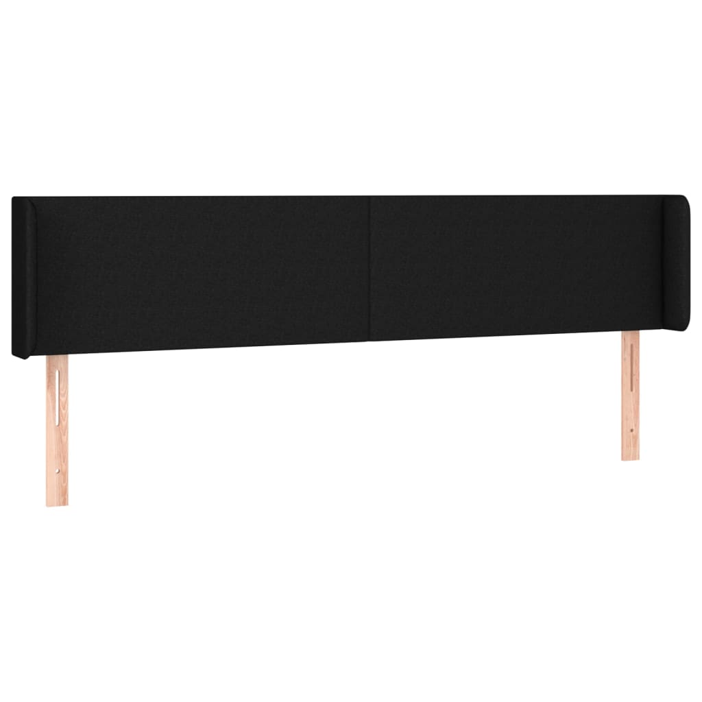 LED uzglavlje crno 163x16x78/88 cm od tkanine