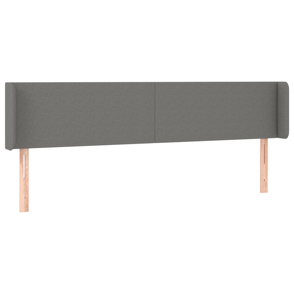 LED uzglavlje tamnosivo 183x16x78/88 cm od tkanine