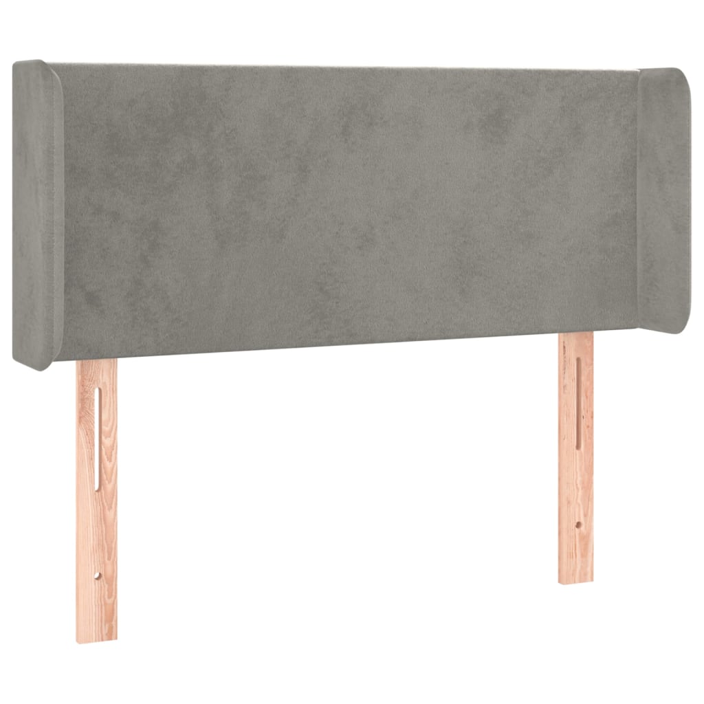 LED uzglavlje svjetlosivo 103x16x78/88 cm baršunasto