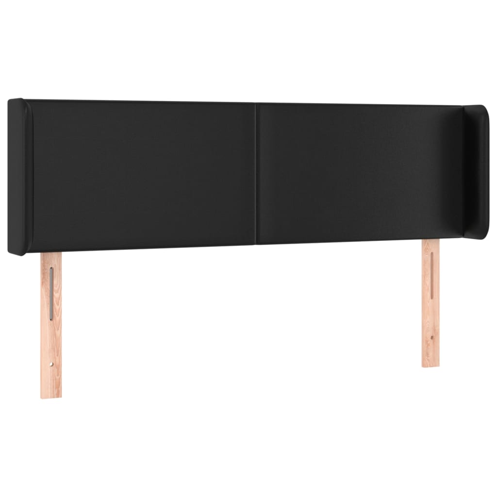 LED uzglavlje crno 147x16x78/88 cm od umjetne kože
