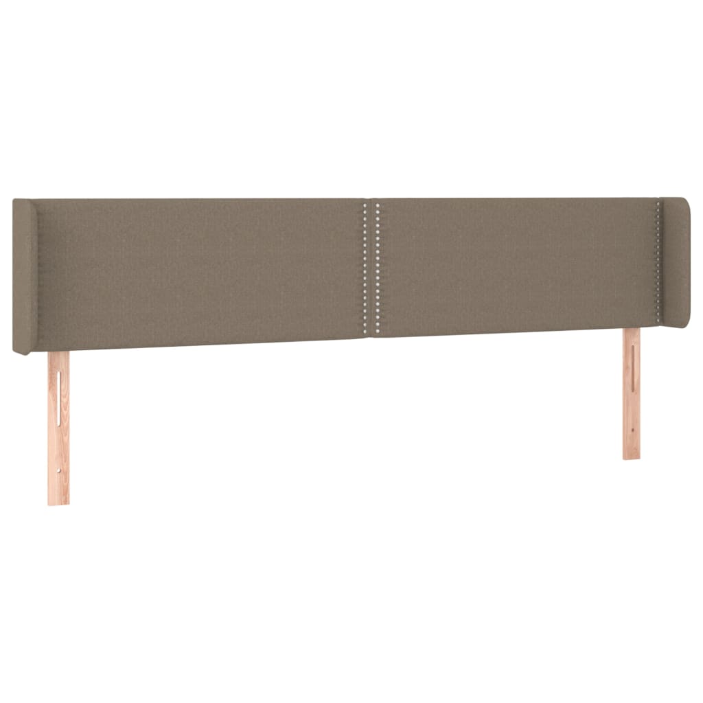 LED uzglavlje smeđesivo 203x16x78/88 cm od tkanine