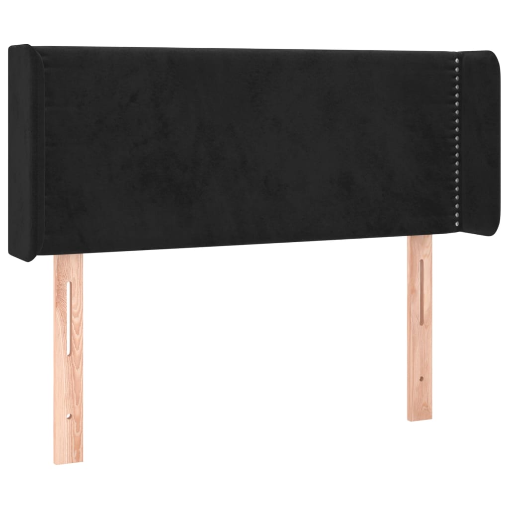 LED uzglavlje crno 103x16x78/88 cm baršunasto