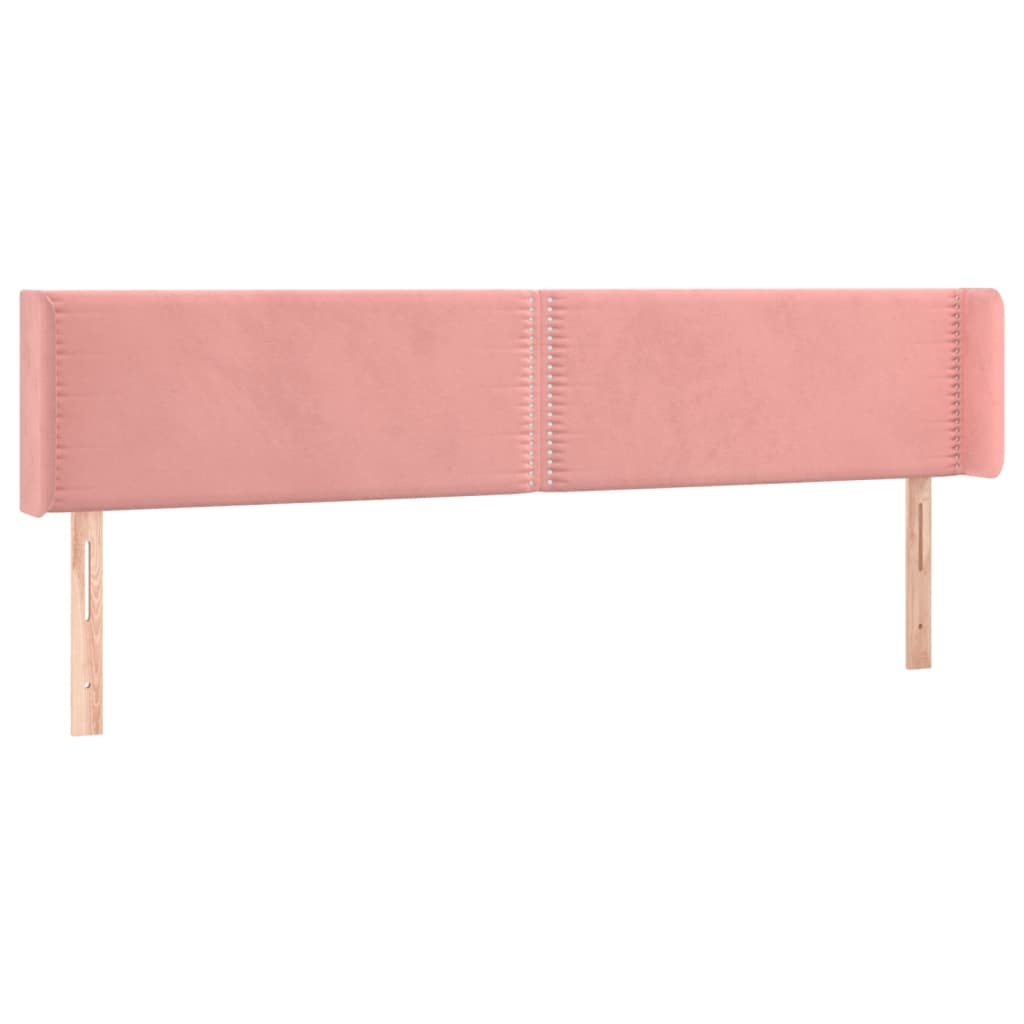 LED uzglavlje ružičasto 203x16x78/88 cm baršunasto