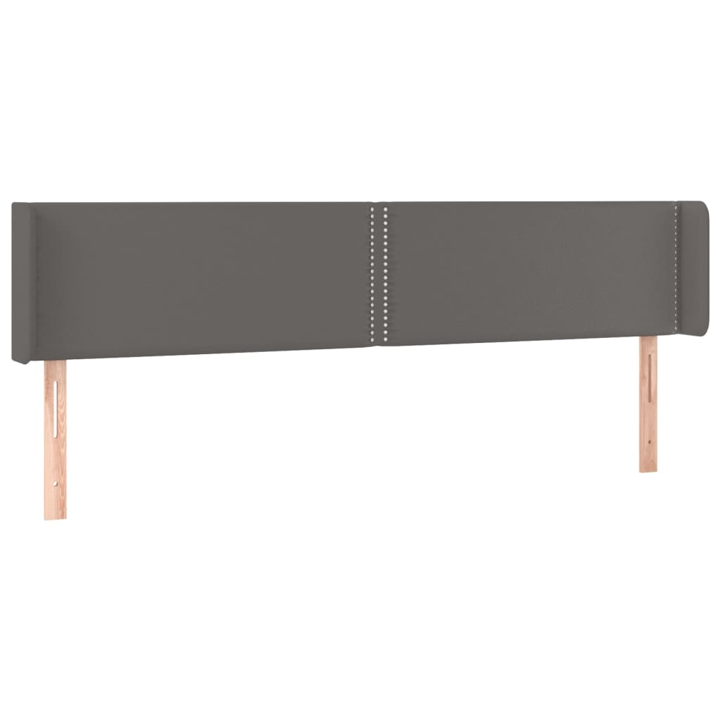 LED uzglavlje sivo 203x16x78/88 cm od umjetne kože