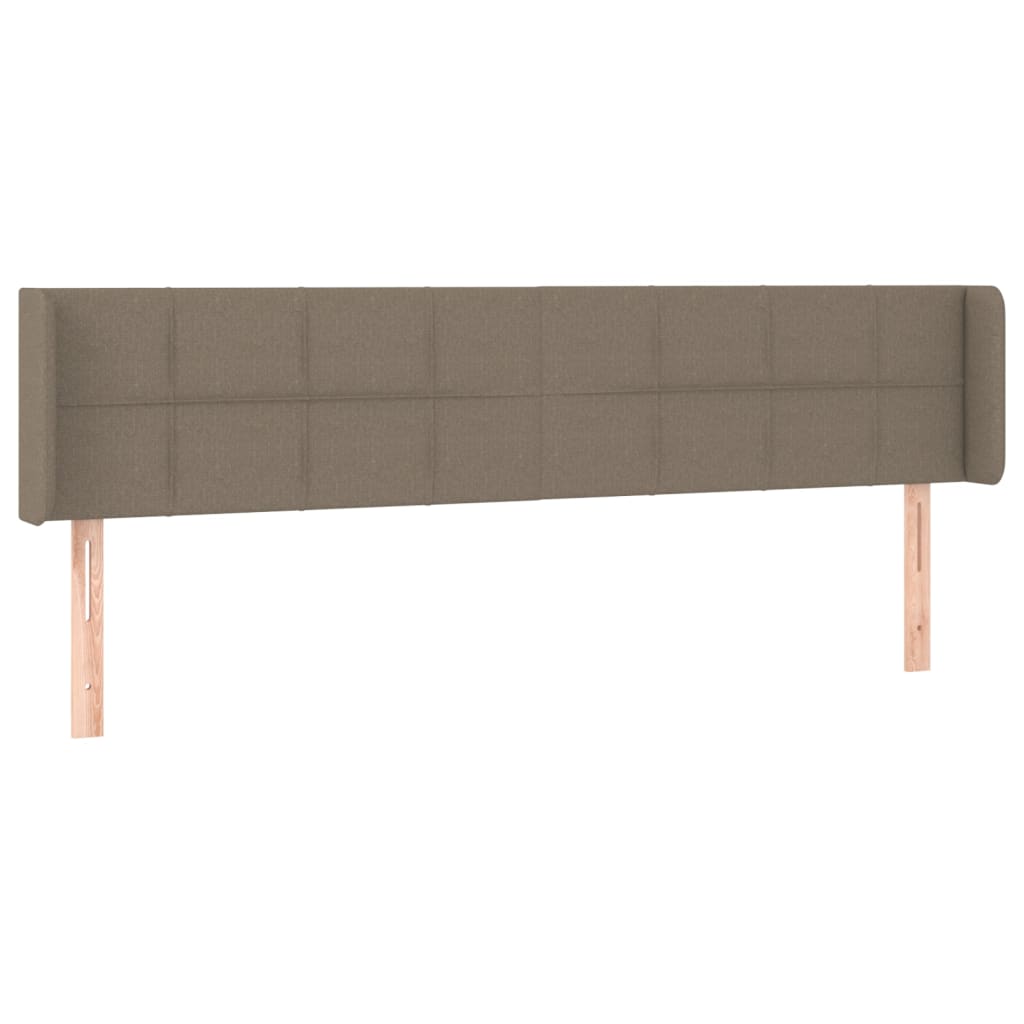 LED uzglavlje smeđesivo 163x16x78/88 cm od tkanine