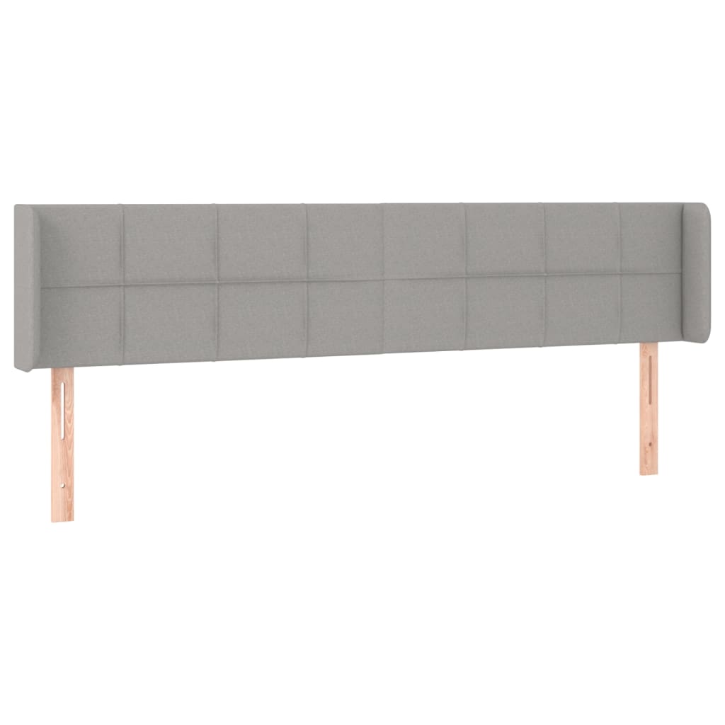LED uzglavlje svjetlosivo 203x16x78/88 cm od tkanine