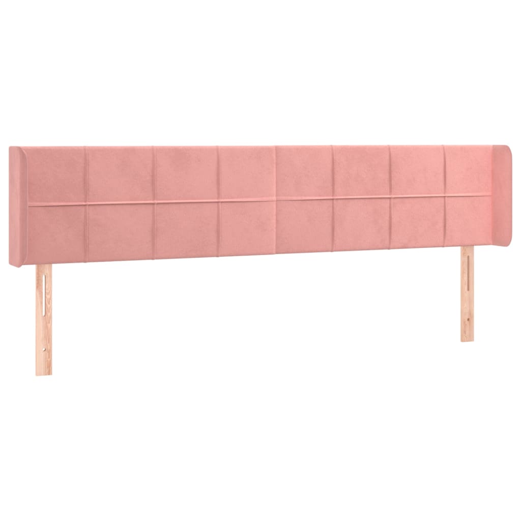 LED uzglavlje ružičasto 163x16x78/88 cm baršunasto