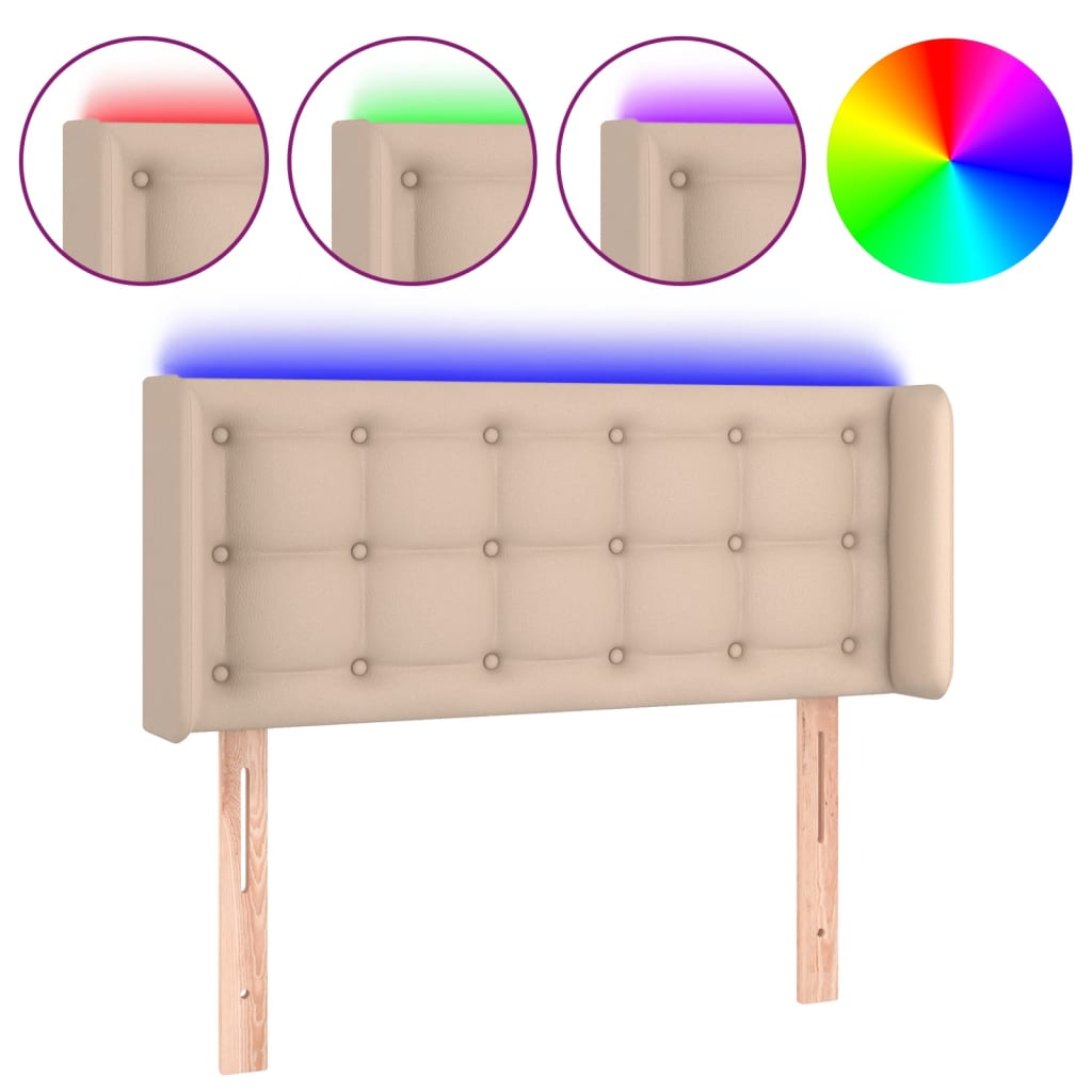 LED uzglavlje cappuccina 103x16x78/88 cm od umjetne kože