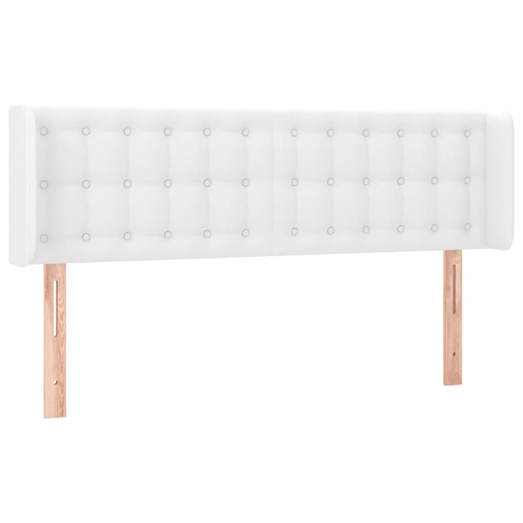 LED uzglavlje bijelo 147x16x78/88 cm od umjetne kože
