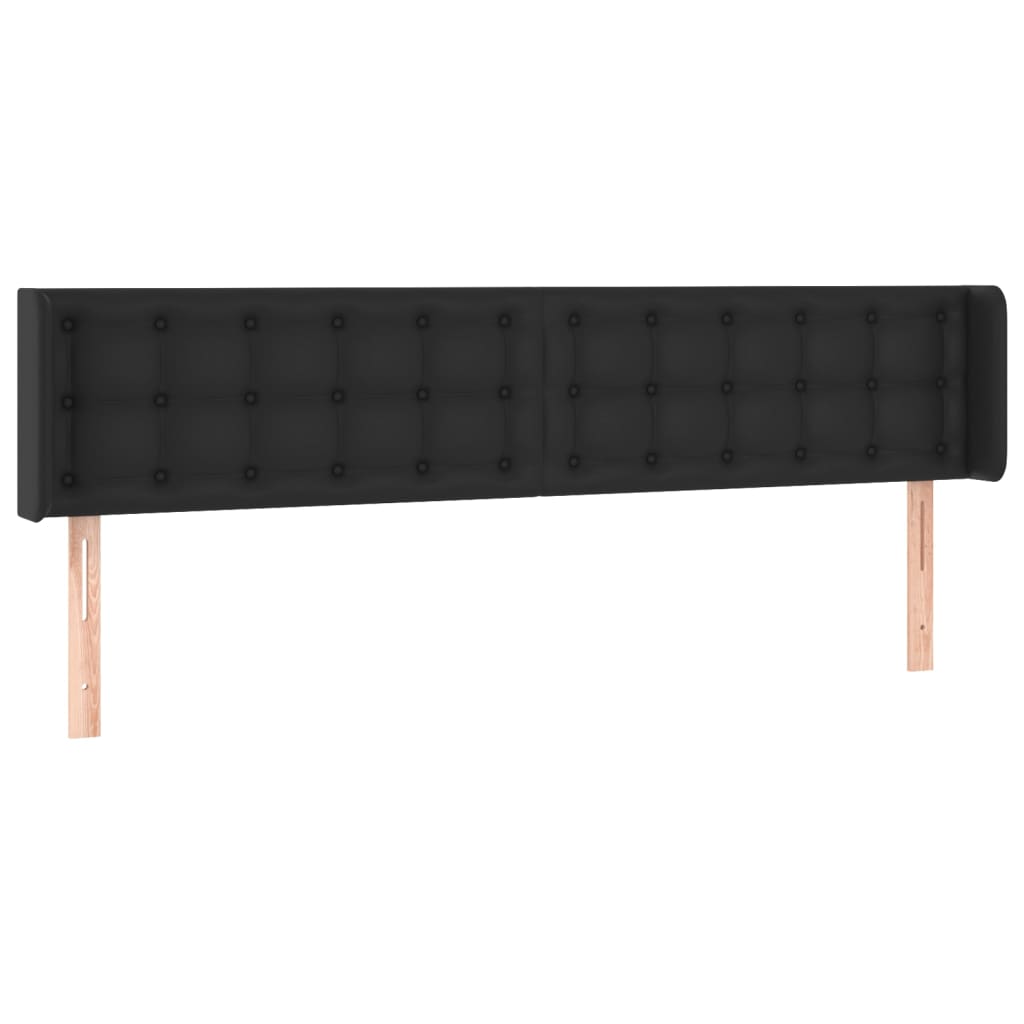 LED uzglavlje crno 163x16x78/88 cm od umjetne kože
