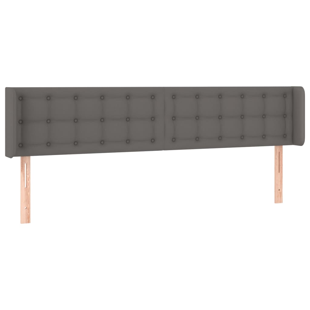 LED uzglavlje sivo 163x16x78/88 cm od umjetne kože