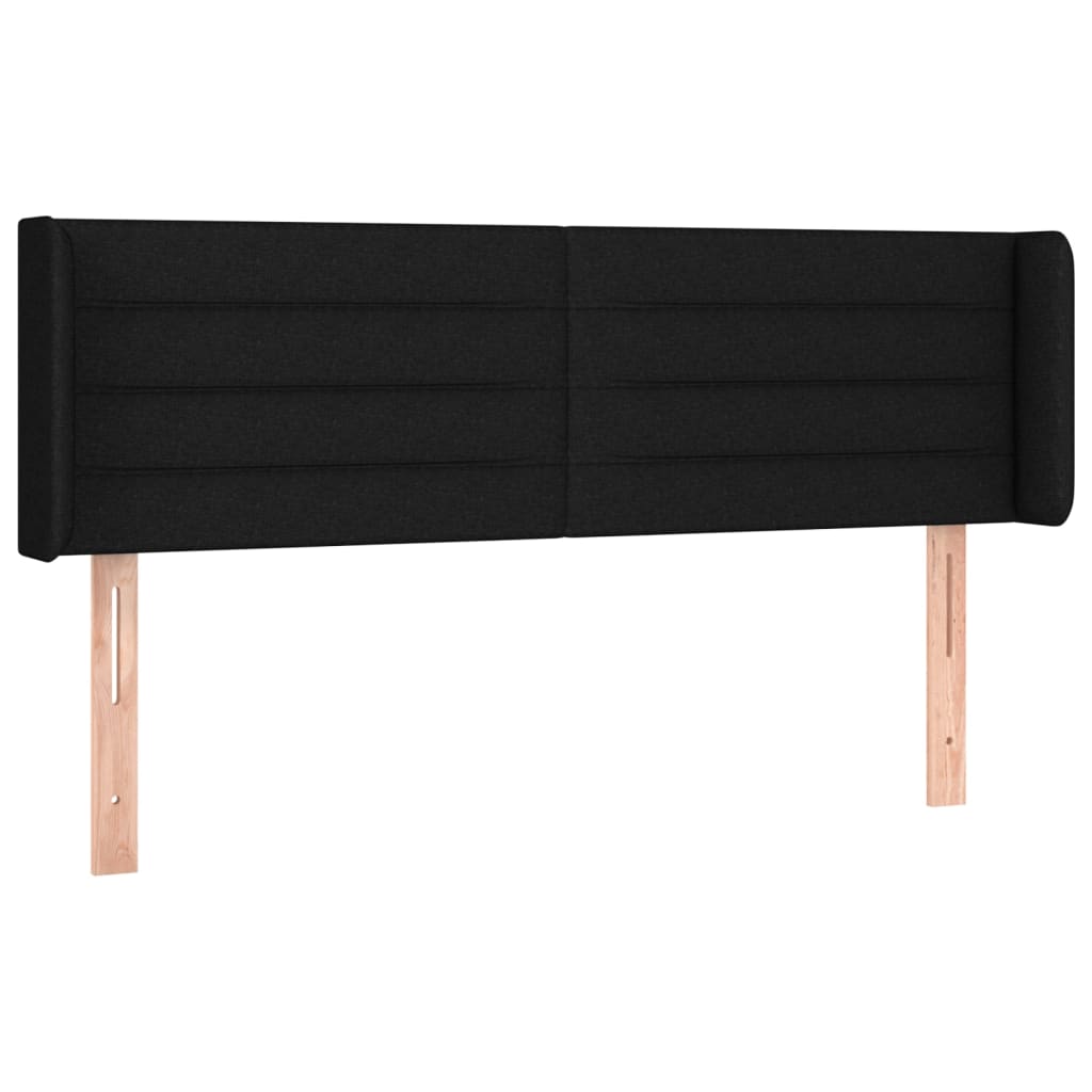 LED uzglavlje crno 147x16x78/88 cm od tkanine