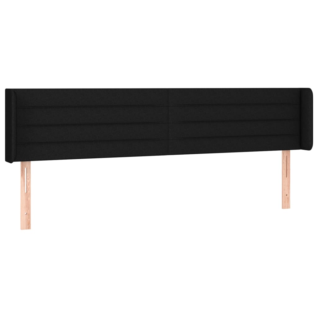 LED uzglavlje crno 183x16x78/88 cm od tkanine
