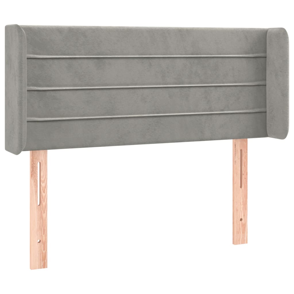 LED uzglavlje svjetlosivo 83x16x78/88 cm baršunasto