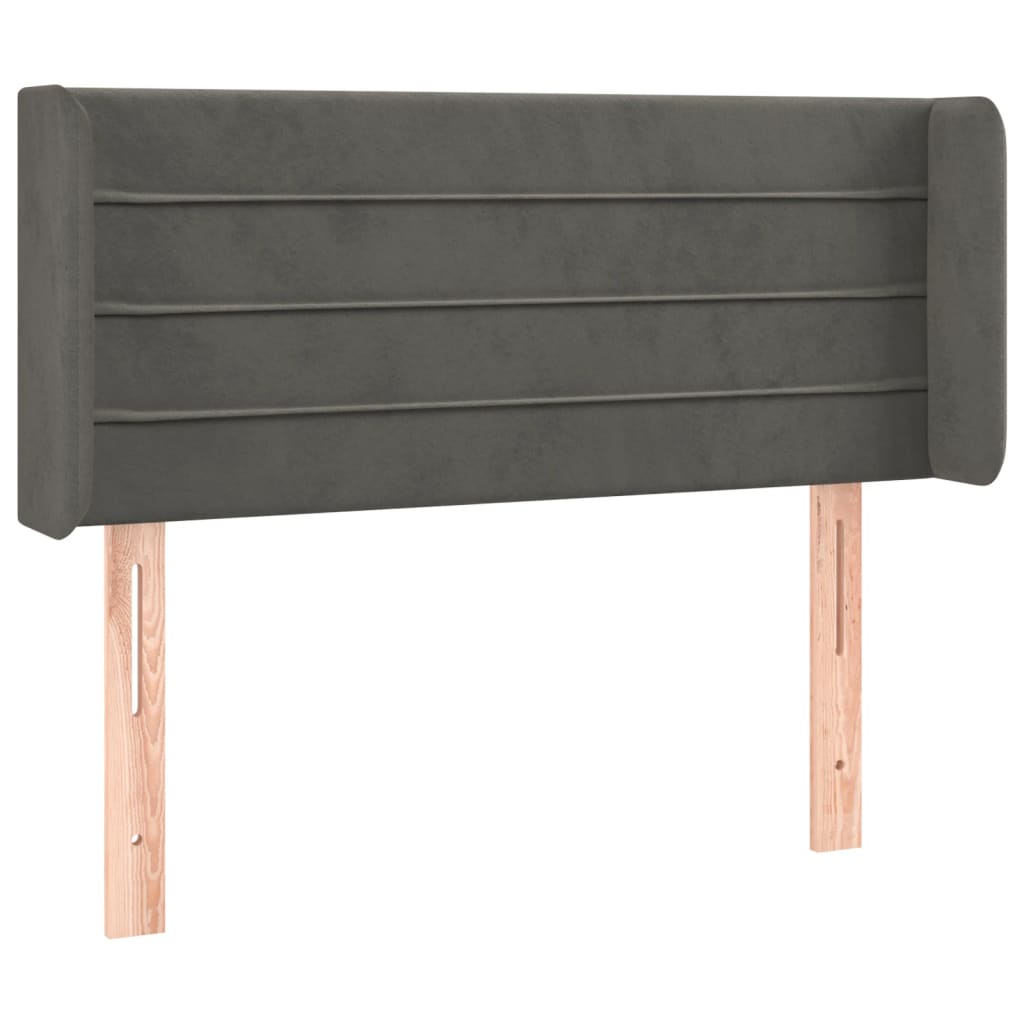 LED uzglavlje tamnosivo 103x16x78/88 cm baršunasto