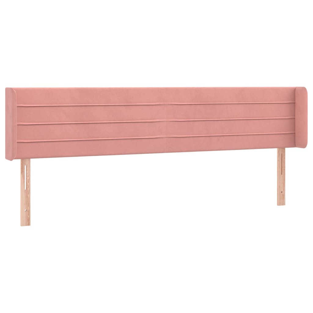 LED uzglavlje ružičasto 163x16x78/88 cm baršunasto