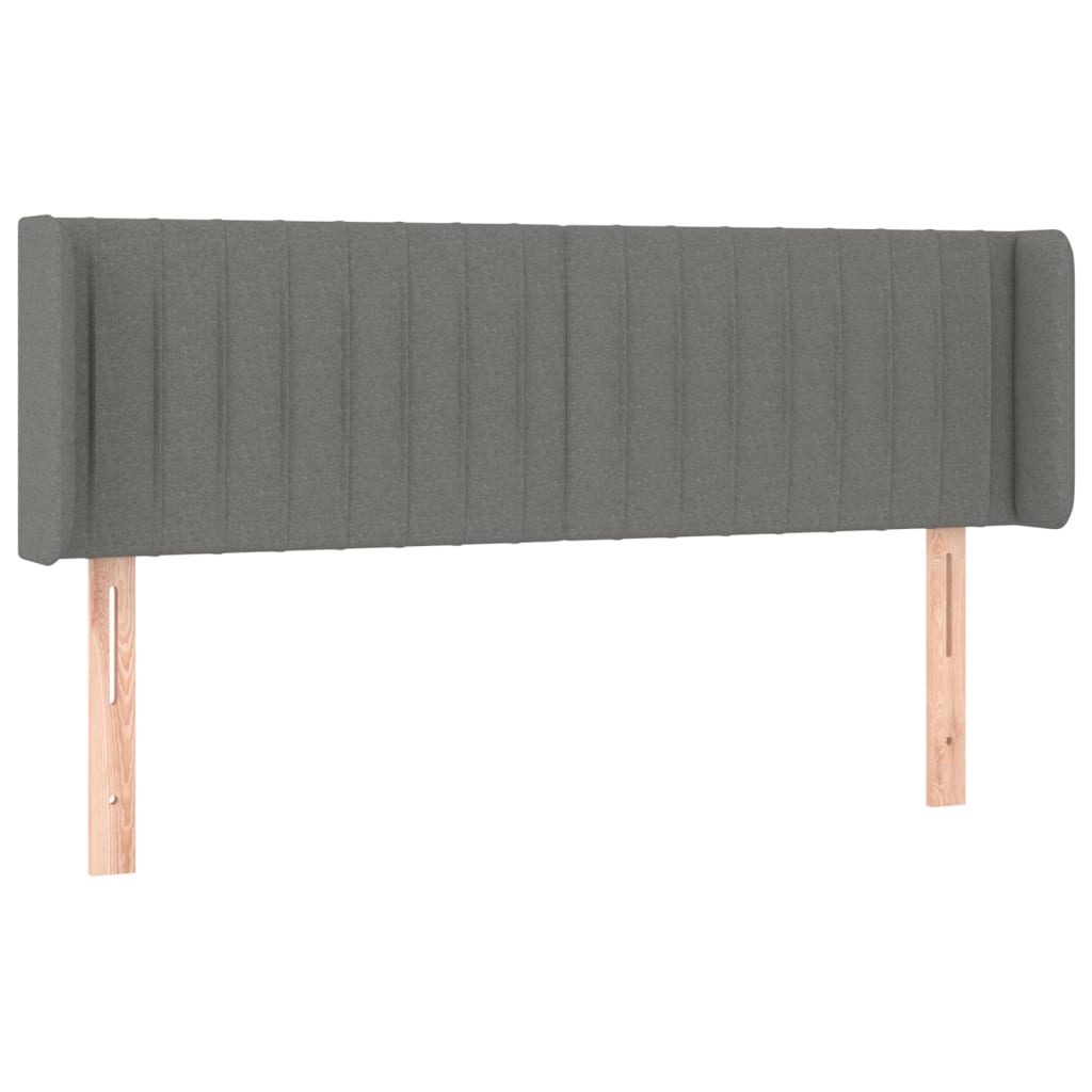 LED uzglavlje tamnosivo 147x16x78/88 cm od tkanine