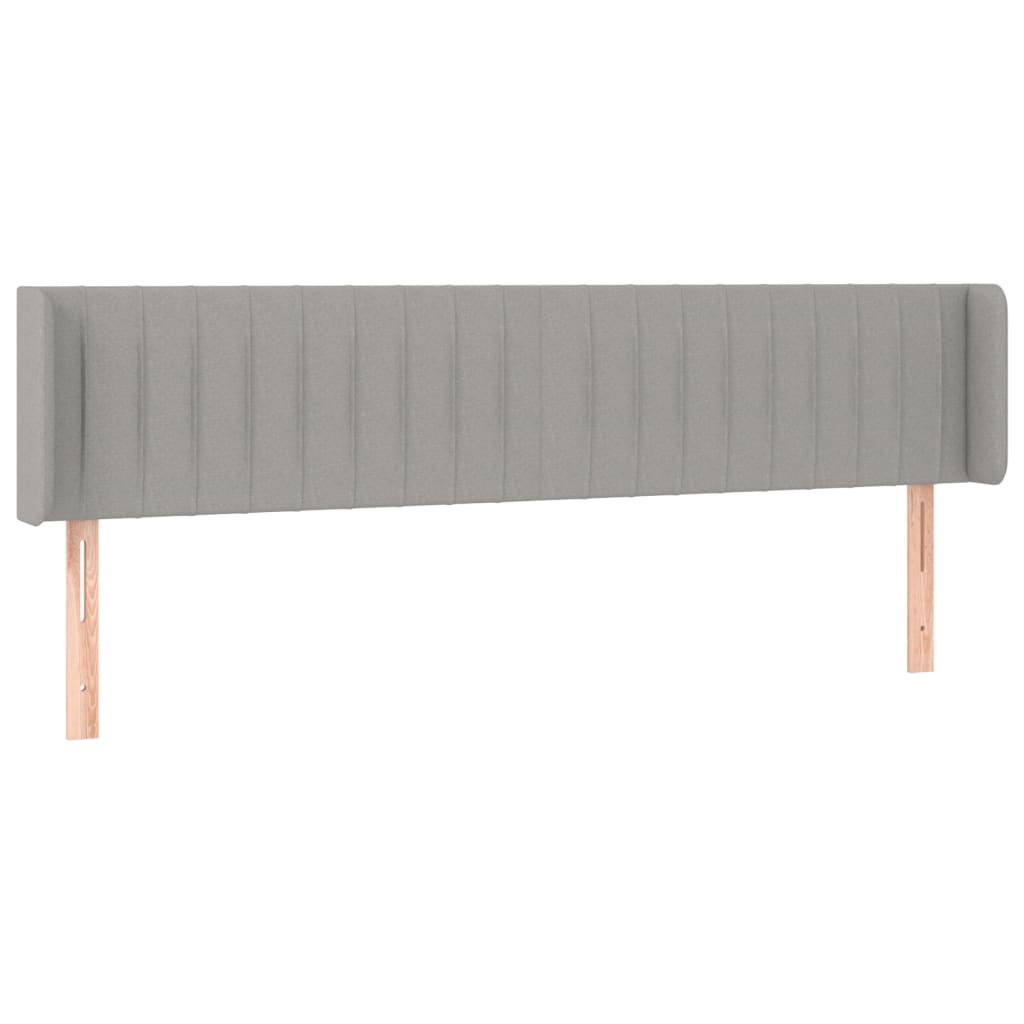LED uzglavlje svjetlosivo 203x16x78/88 cm od tkanine