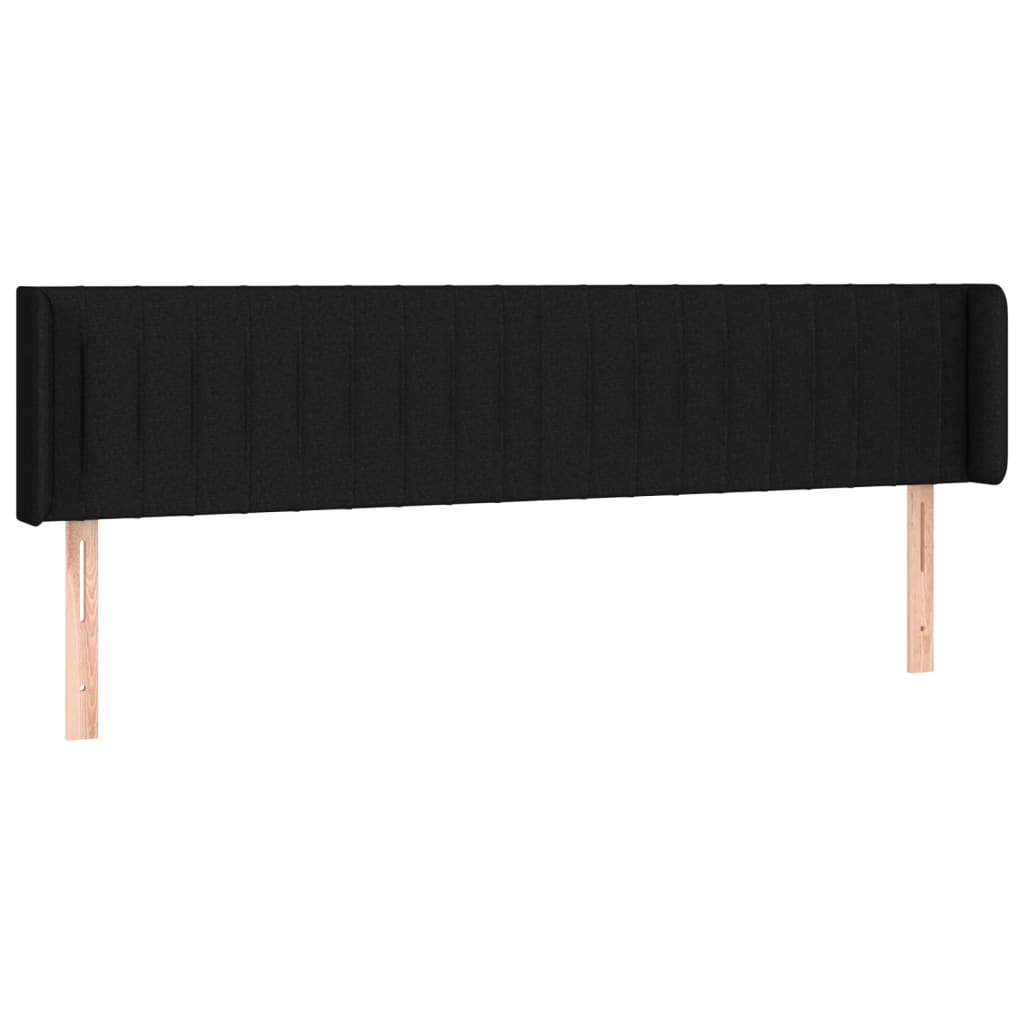 LED uzglavlje crno 203x16x78/88 cm od tkanine