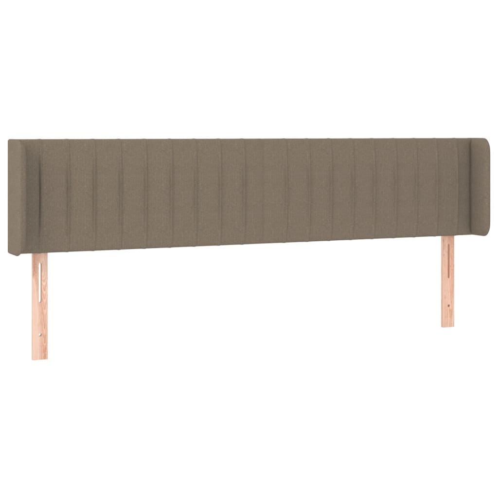 LED uzglavlje smeđesivo 203x16x78/88 cm od tkanine