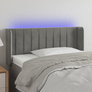 LED uzglavlje svjetlosivo 93x16x78/88 cm baršunasto