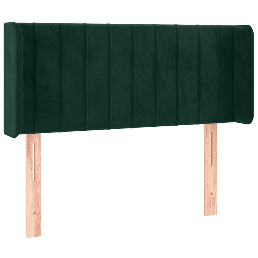 LED uzglavlje tamnozeleno 93x16x78/88 cm baršunasto