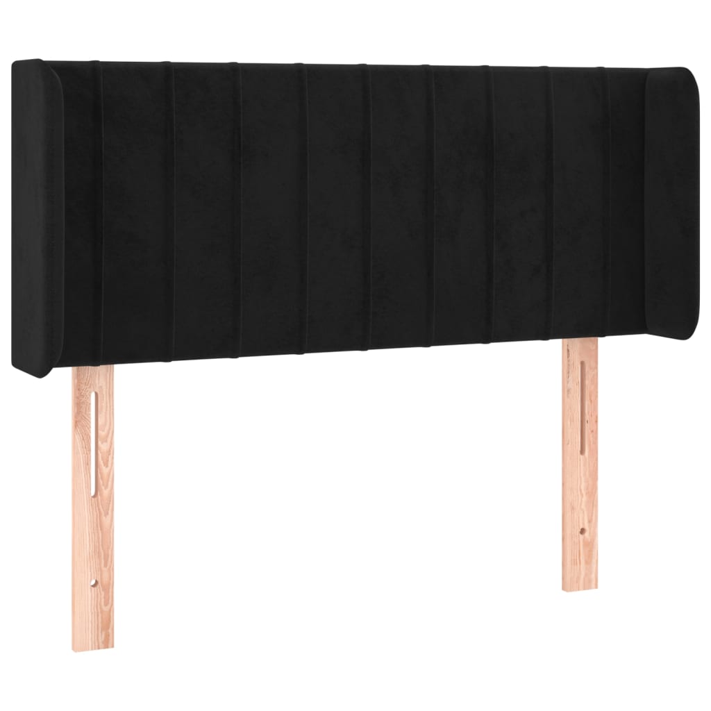 LED uzglavlje crno 103x16x78/88 cm baršunasto