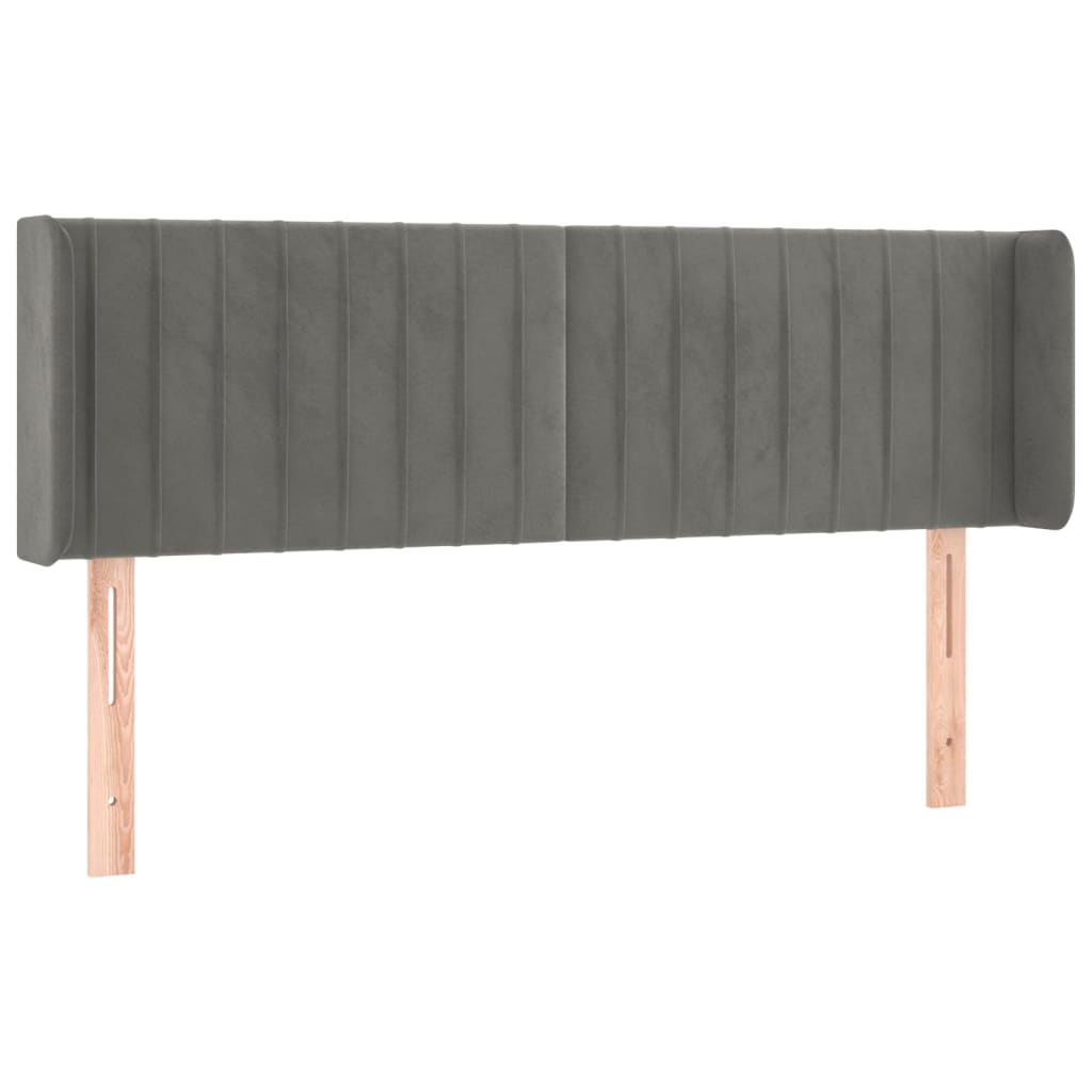 LED uzglavlje svjetlosivo 147x16x78/88 cm baršunasto