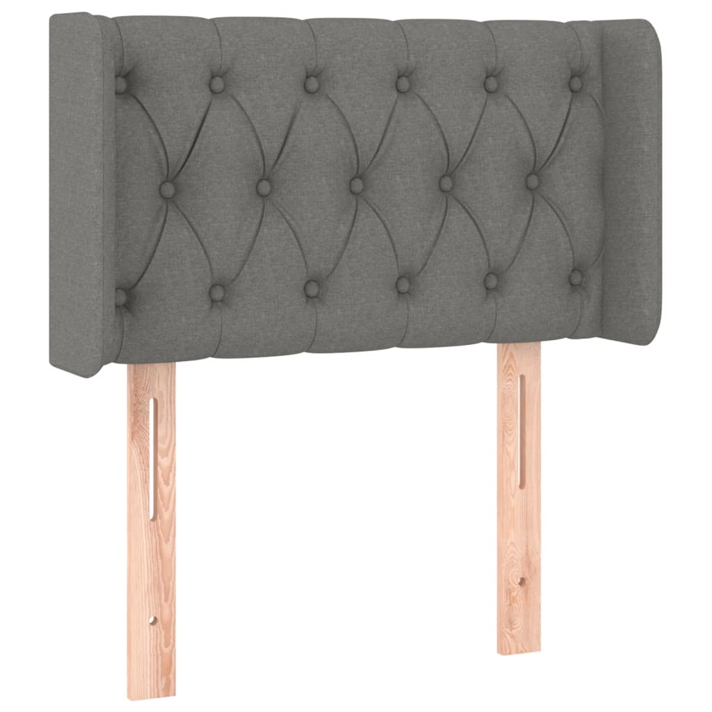 LED uzglavlje tamnosivo 83x16x78/88 cm od tkanine