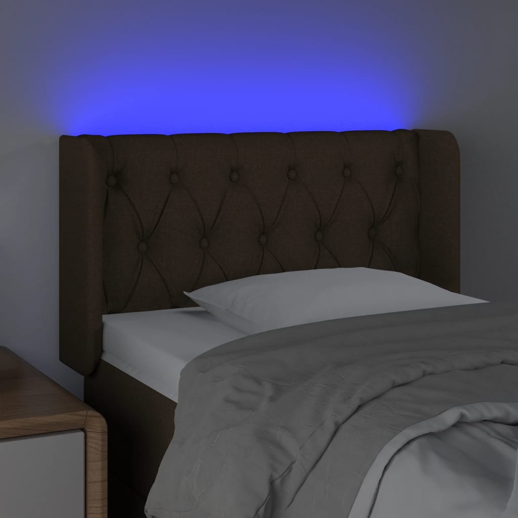 LED uzglavlje crno 83x16x78/88 cm od tkanine