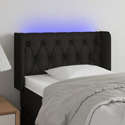 LED uzglavlje smeđesivo od tkanine