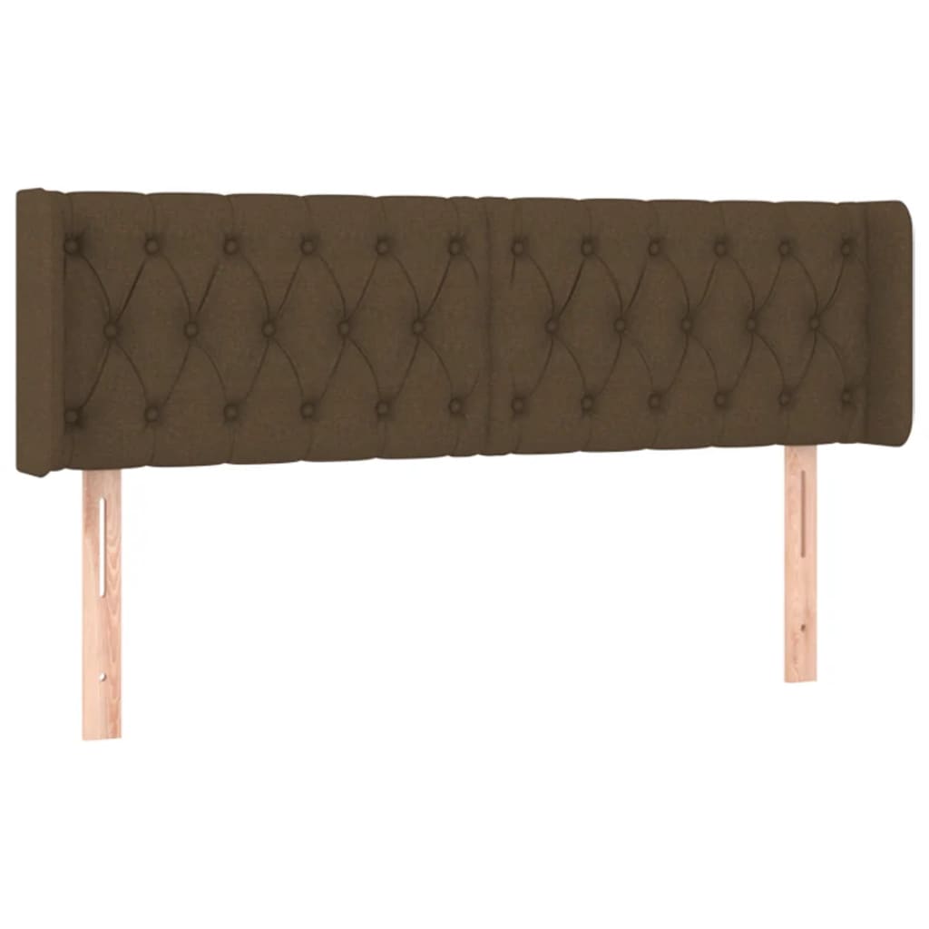 LED uzglavlje tamnosmeđe 147x16x78/88 cm od tkanine