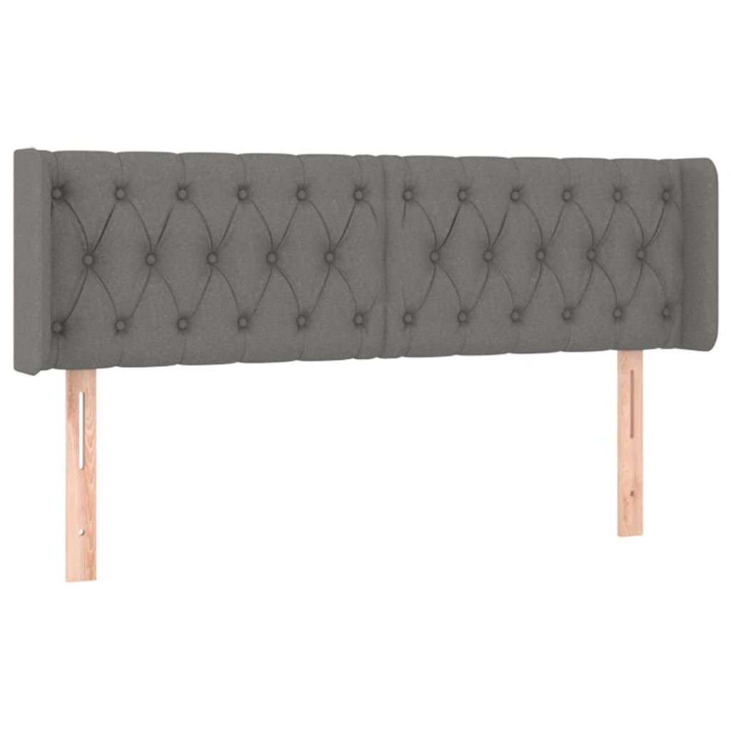 LED uzglavlje tamnosivo 163x16x78/88 cm od tkanine