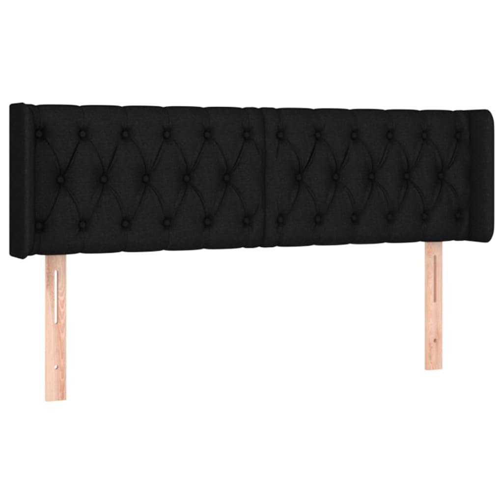 LED uzglavlje crno 163x16x78/88 cm od tkanine