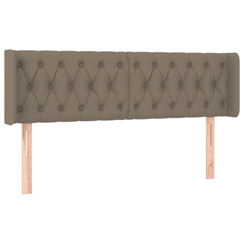 LED uzglavlje smeđesivo 163x16x78/88 cm od tkanine
