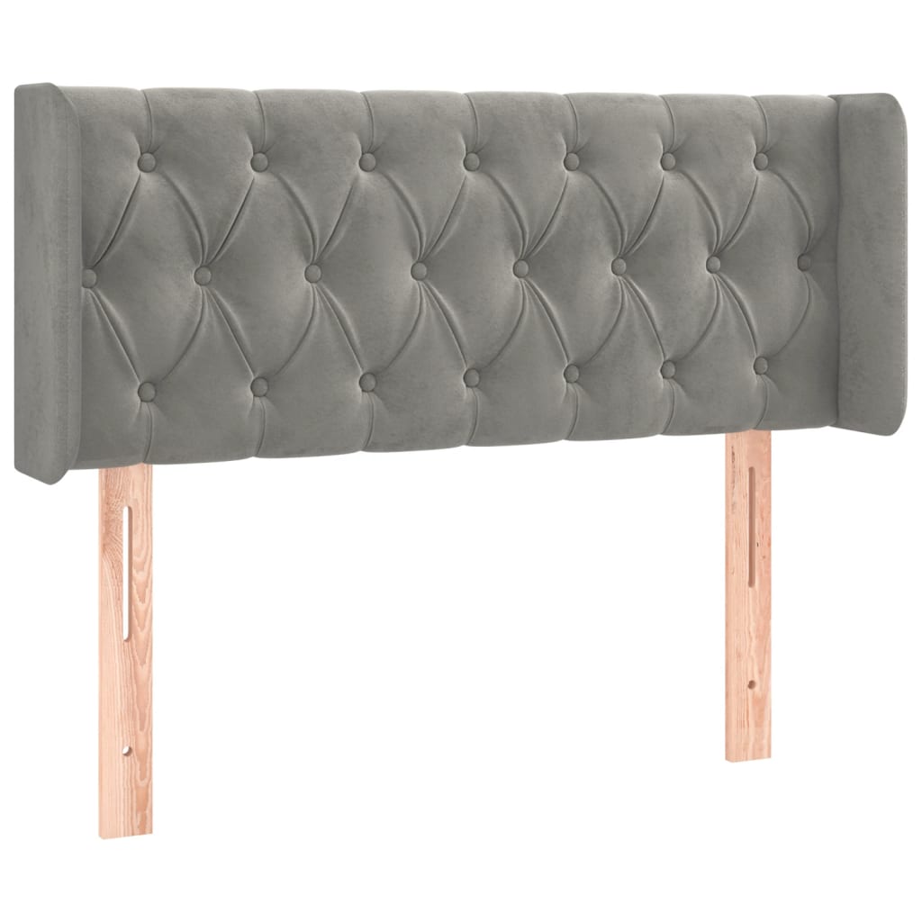 LED uzglavlje svjetlosivo 93x16x78/88 cm baršunasto