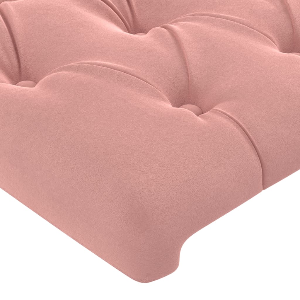 LED uzglavlje ružičasto 103x16x78/88 cm baršunasto