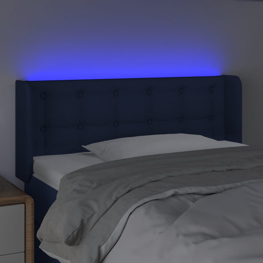 LED uzglavlje plavo 93x16x78/88 cm od tkanine