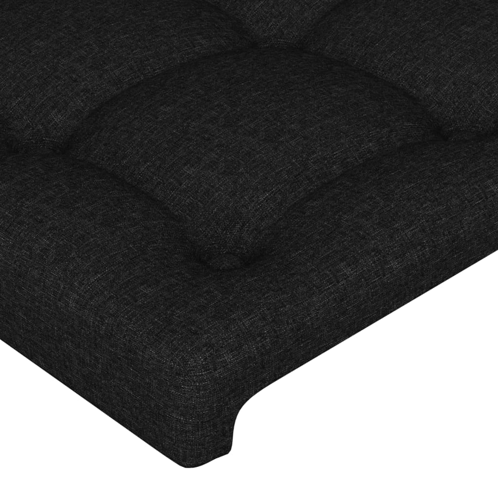 LED uzglavlje crno 183x16x78/88 cm od tkanine