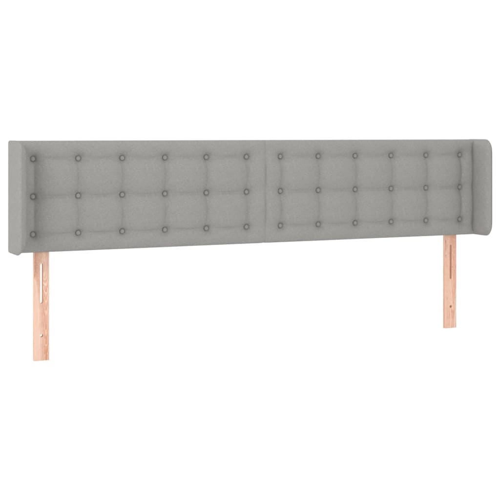 LED uzglavlje svjetlosivo 203x16x78/88 cm od tkanine