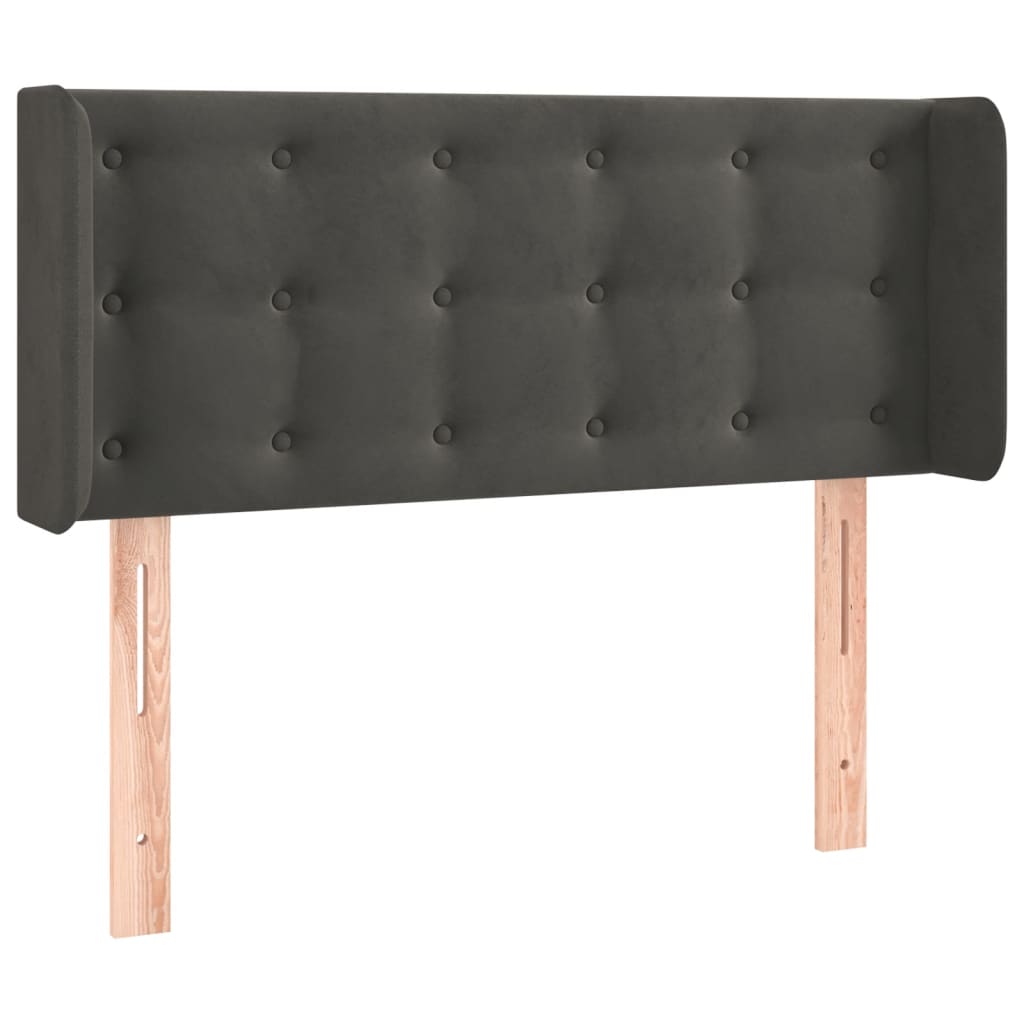 LED uzglavlje tamnosivo 83x16x78/88 cm baršunasto