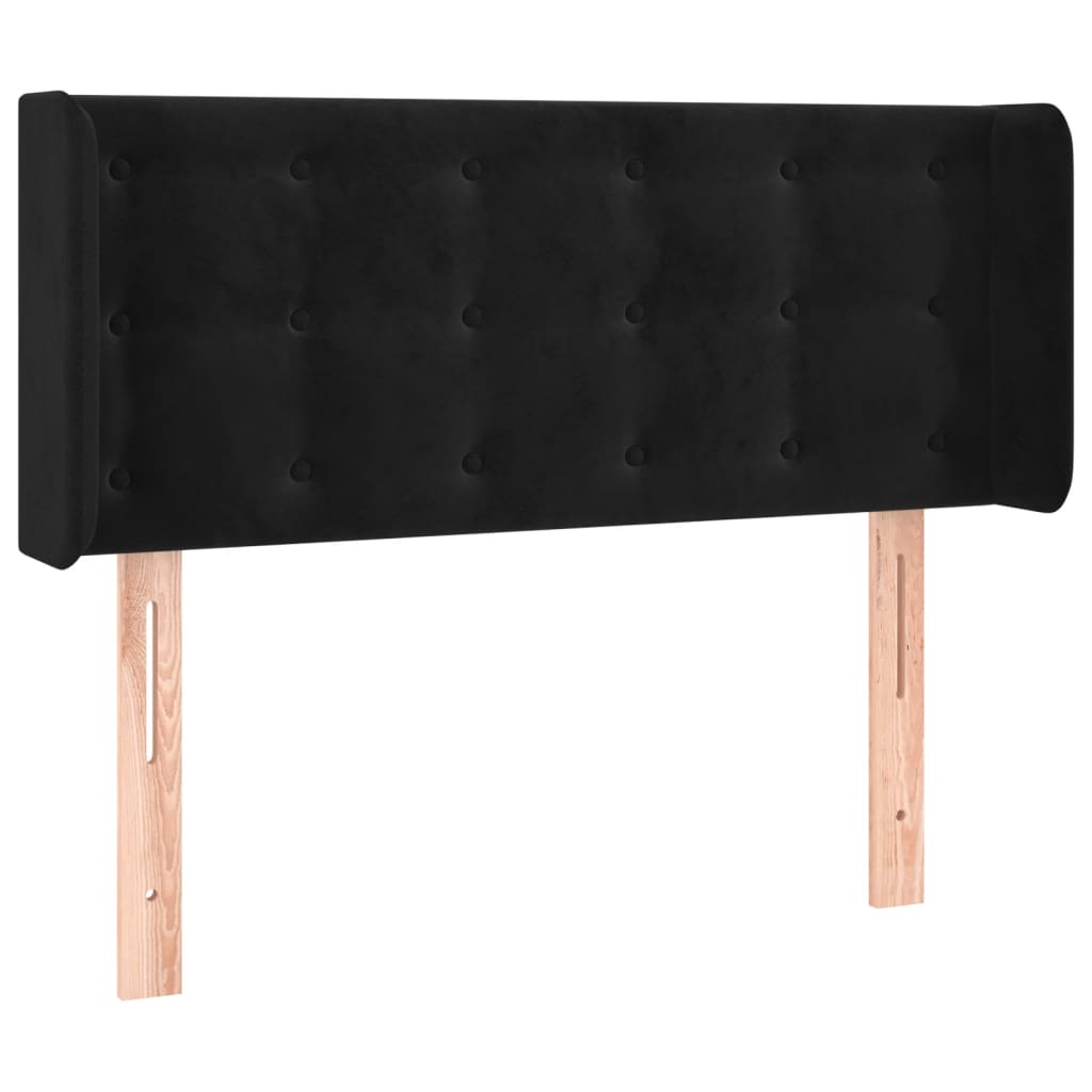 LED uzglavlje crno 83x16x78/88 cm baršunasto